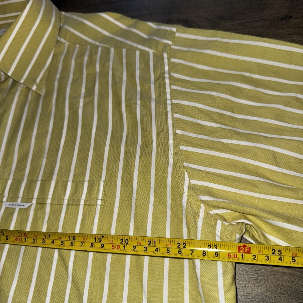 Lot Of 2 Alex Cannon Mens L Long Sleeves Button Up Striped Plaid Shirts Colorful - Picture 12 of 16